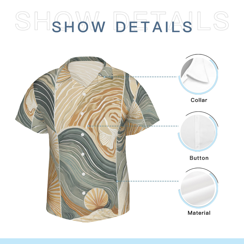 Minimalistic Tropical Short Sleeves Men's Shirt