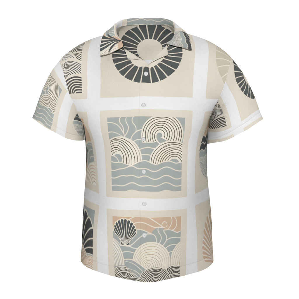 Tropical Minimalistic Short Sleeves Men's Shirt