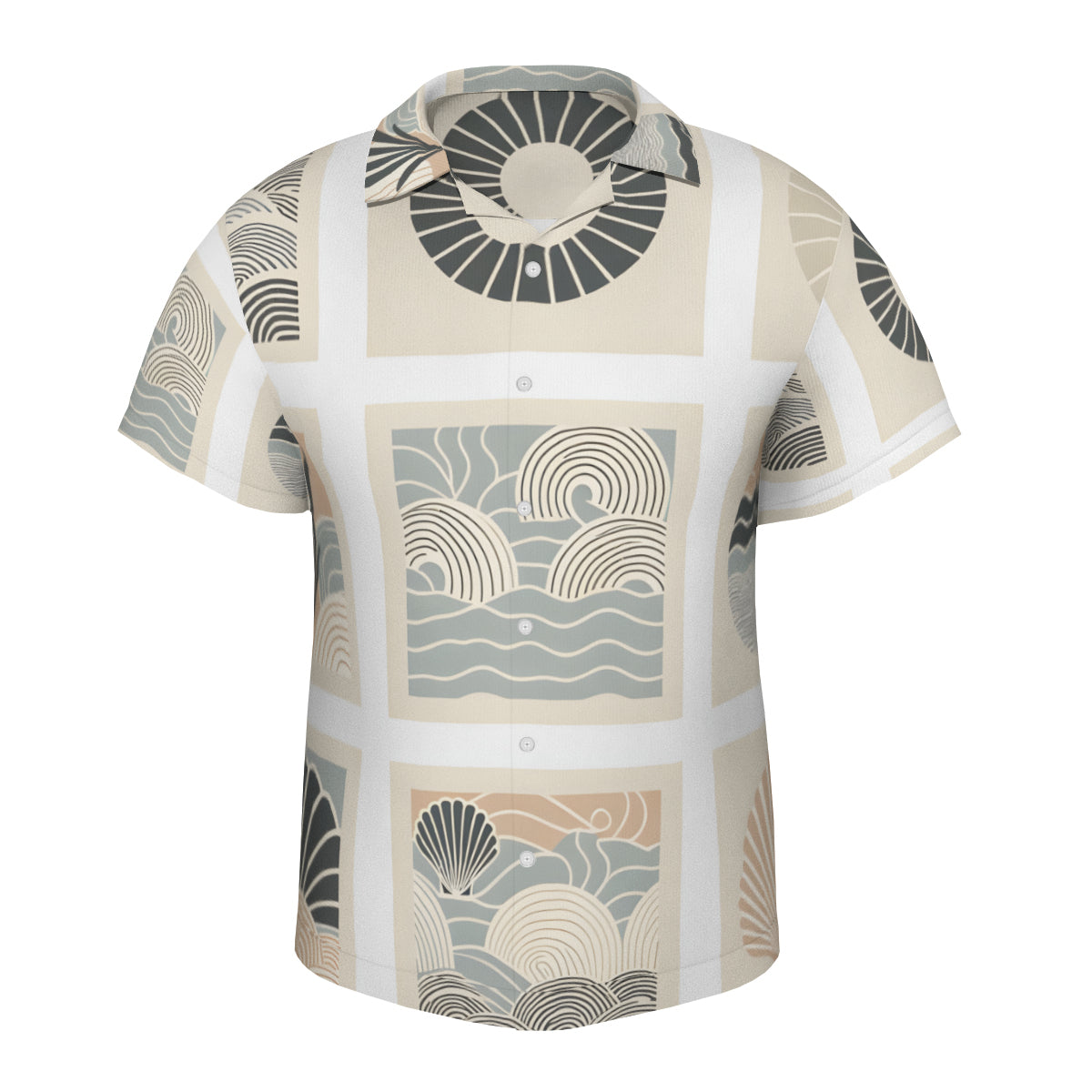 Tropical Minimalistic Short Sleeves Men's Shirt