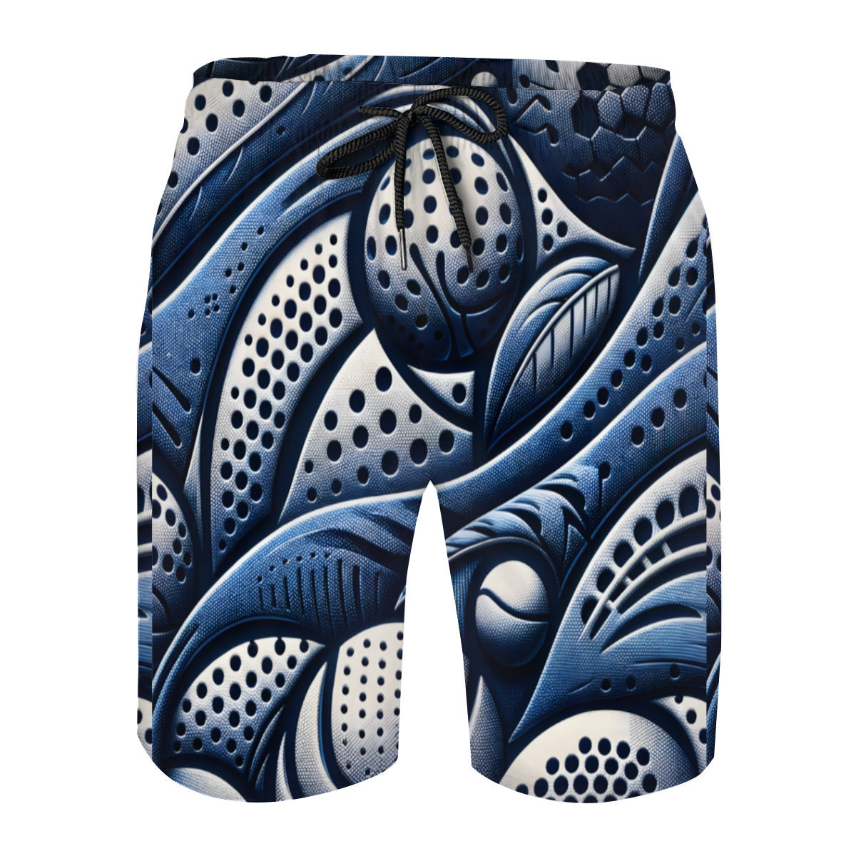 Abstract Denim Men's Beach Shorts (Not Mesh Lined) | Polyester