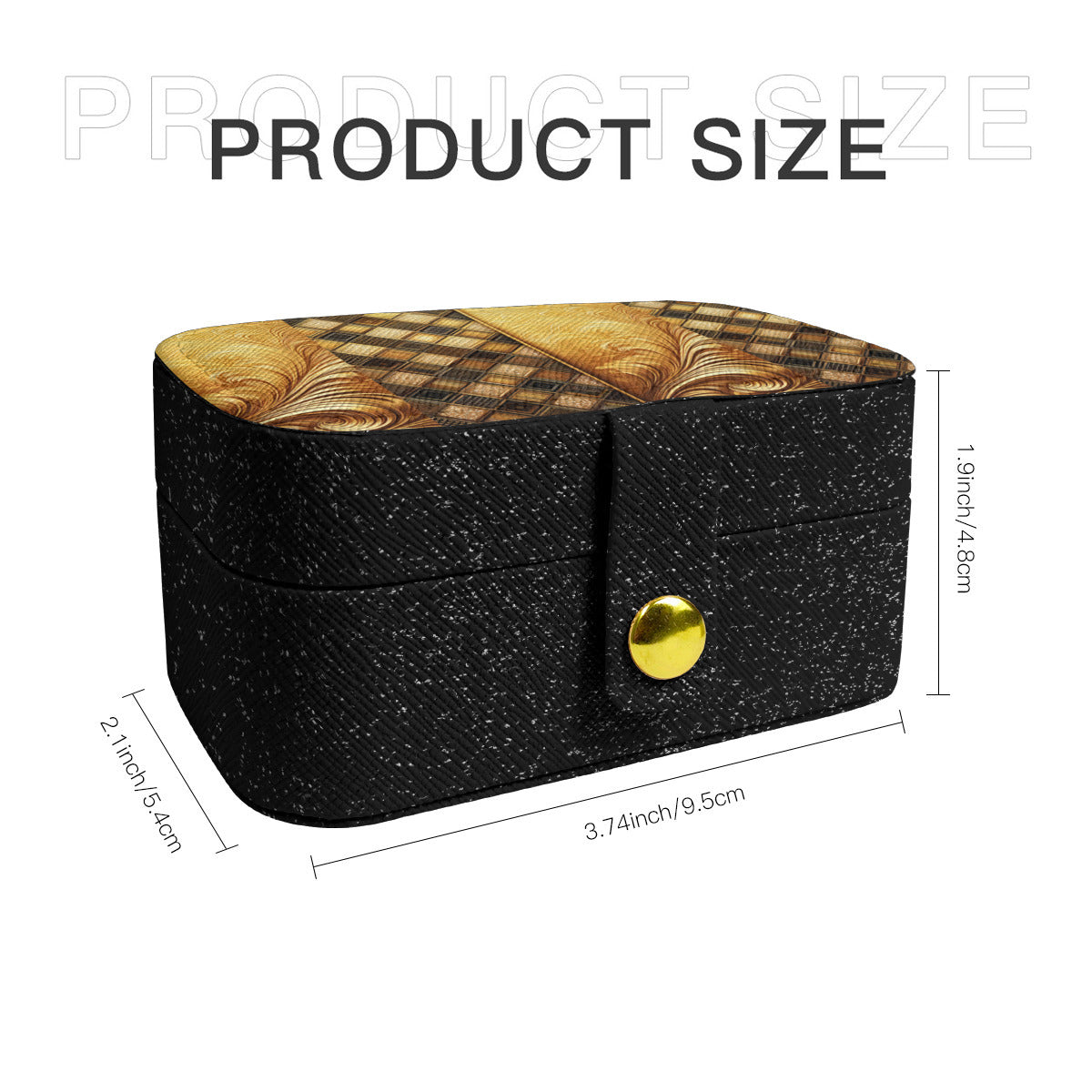 Golden Style Personalized Portable Jewelry Box