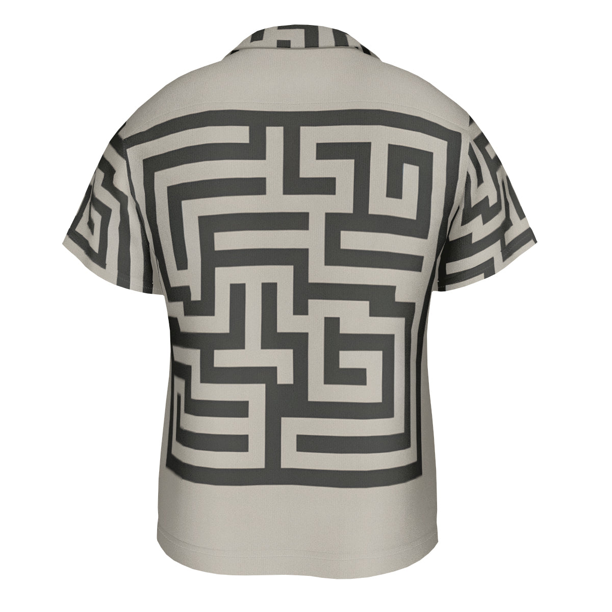 Minimalistic Geometric Short Sleeves Men's Shirt