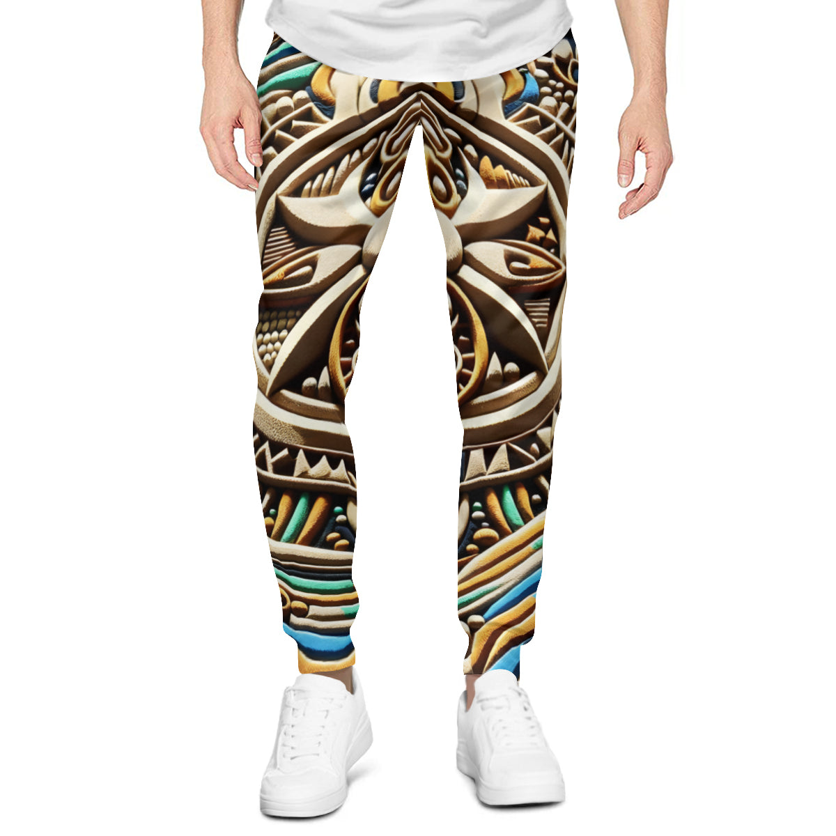 Abstract Design Men's Adult Hoodie Set (Double-Layer Hood) | Health Fabric