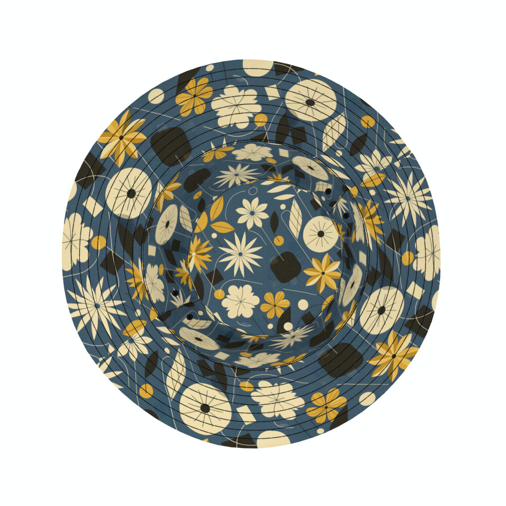 Floral Elements Double-Sided Unisex Polyester Bucket Hat