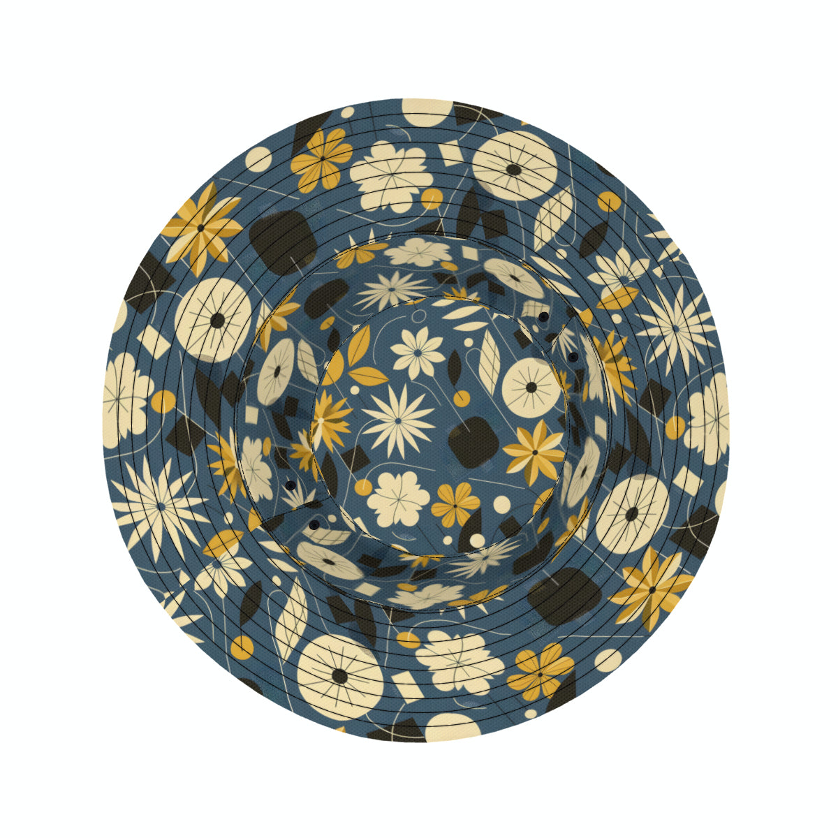 Floral Elements Double-Sided Unisex Polyester Bucket Hat