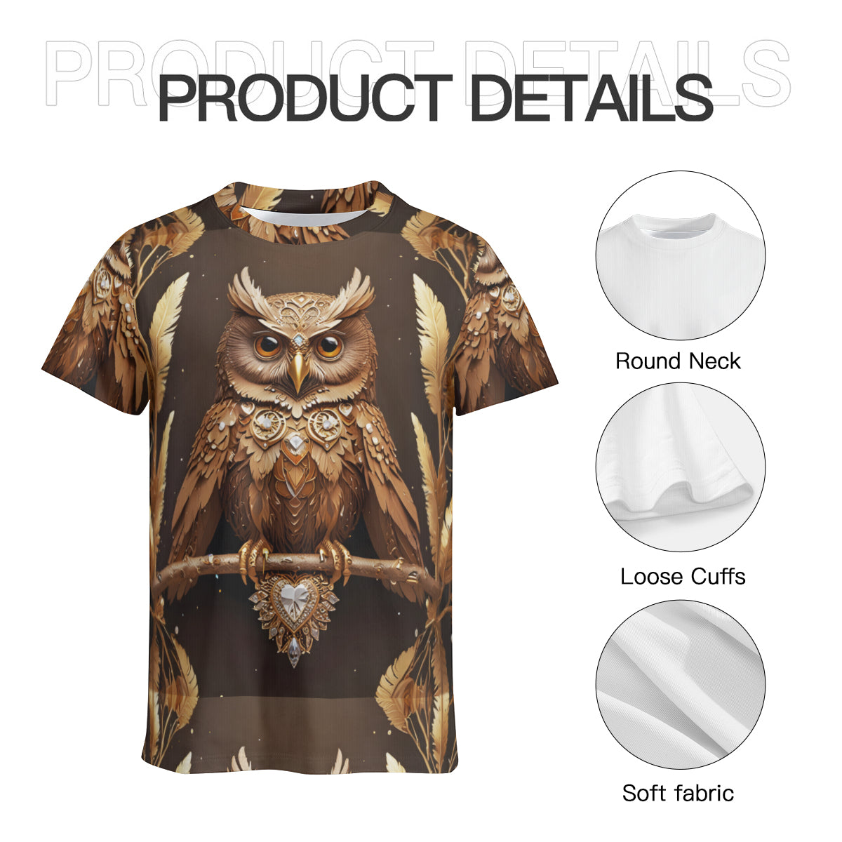 Elegant Owl Men's Comfort T-Shirt
