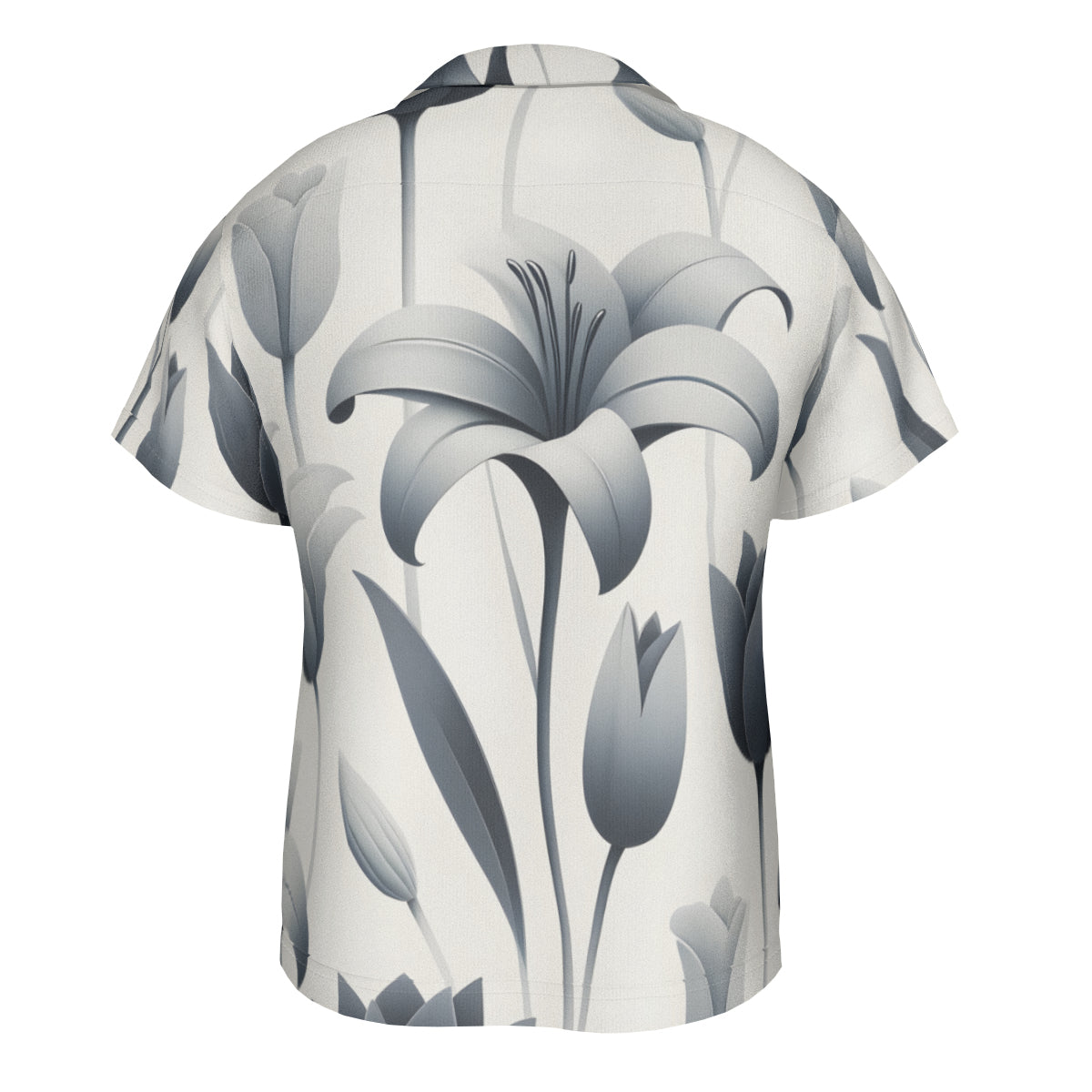 Minimalistic Floral Short Sleeves Men's Shirt