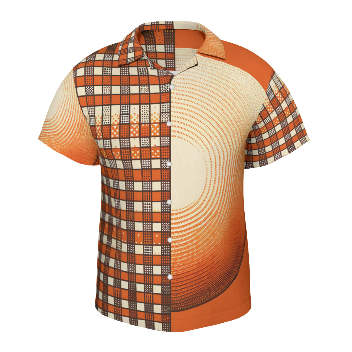 Orange Short Sleeves Men's Shirt