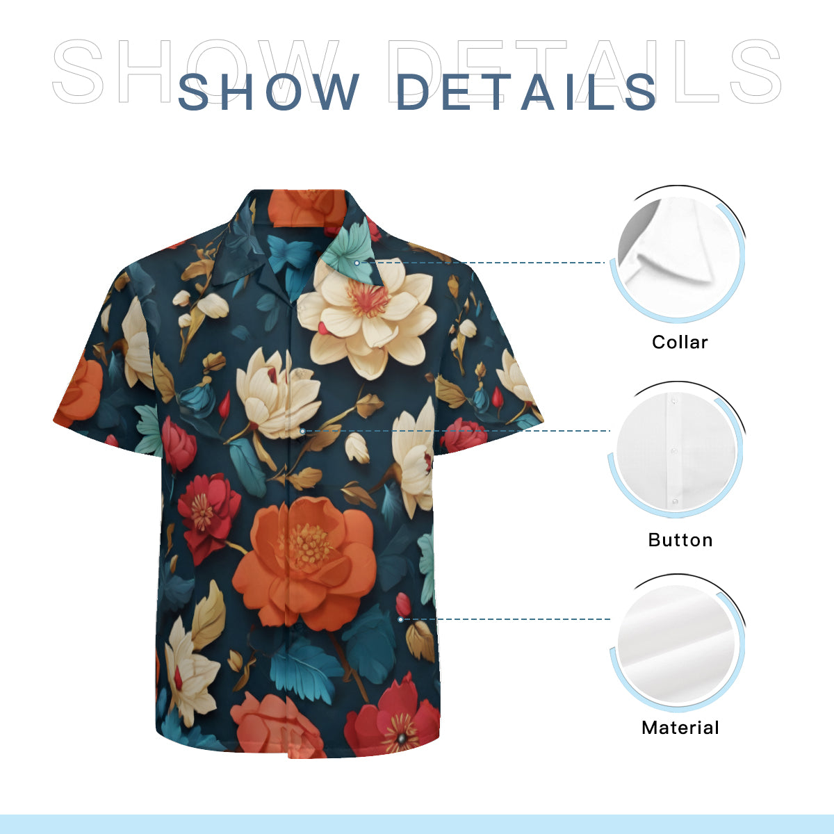Floral Short Sleeves Men's Shirt