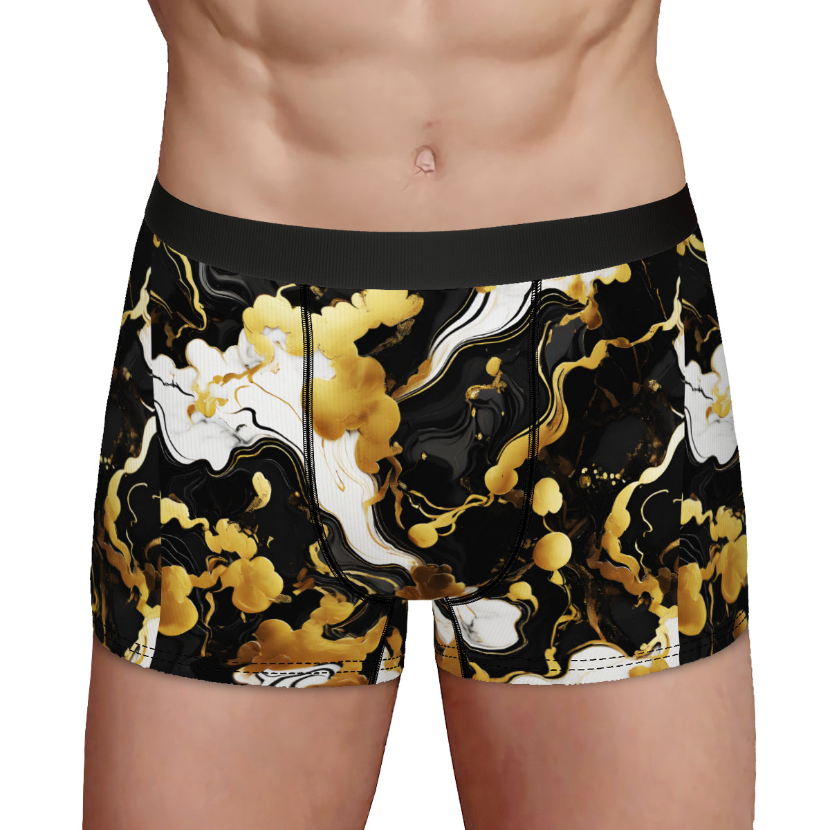 Marble Gold Men's Underwear (Multi-Faceted Design)