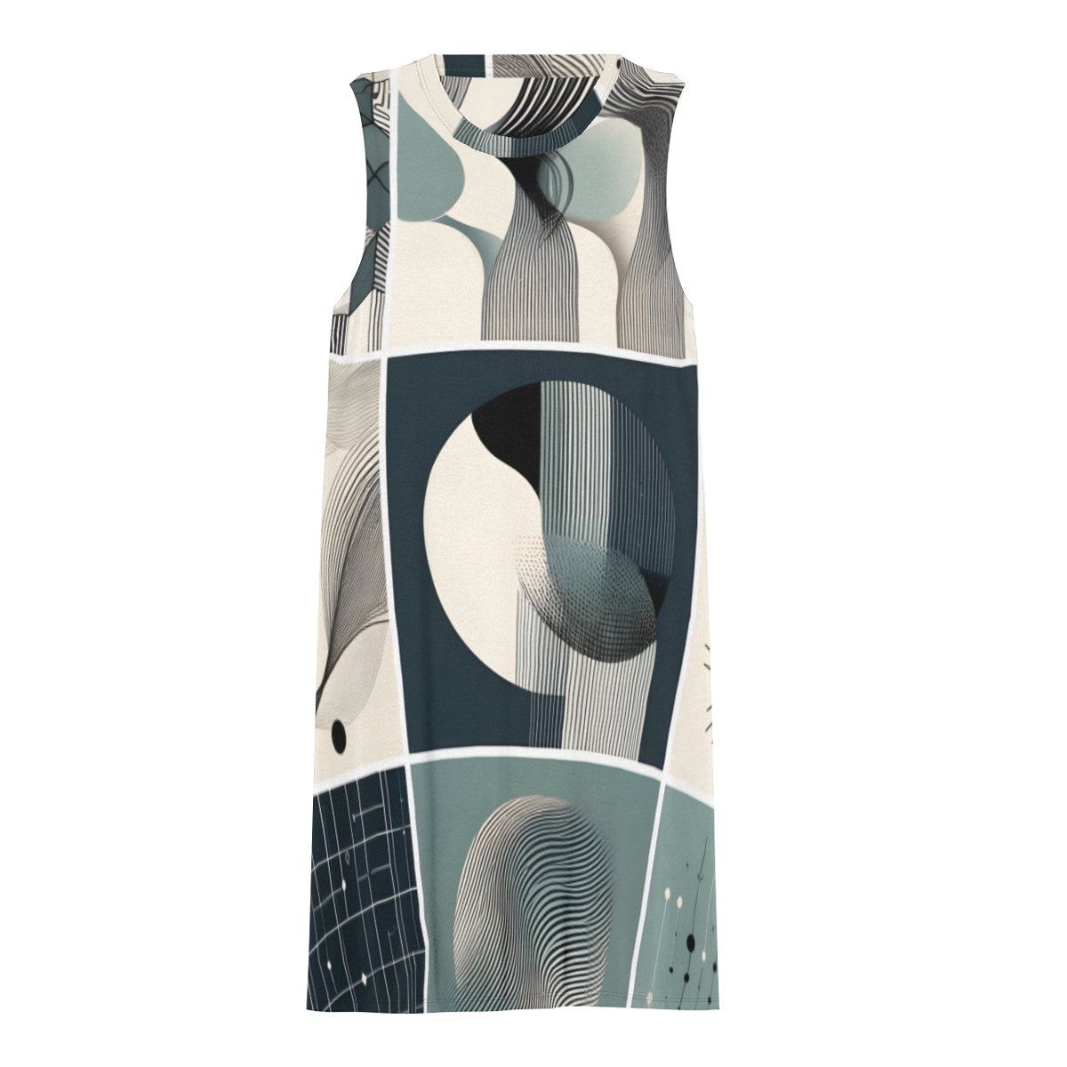 Minimalistic Shapes Women's Casual Dress | Polyester