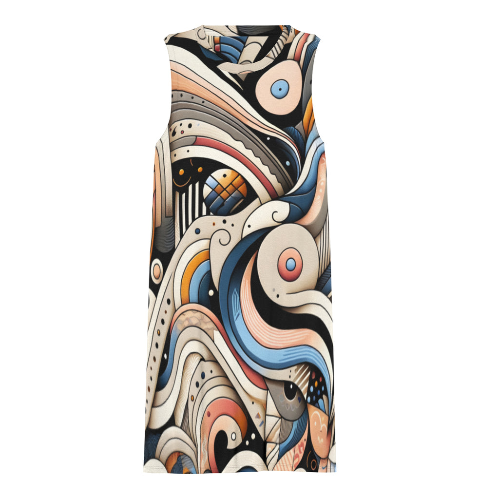 Abstract Pattern Women's Casual Dress | Polyester