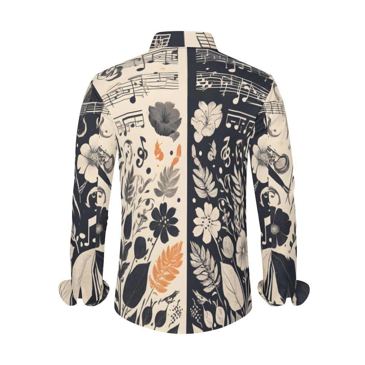 Musical Harmony Men's Classic Long-Sleeved Shirt | Polyester
