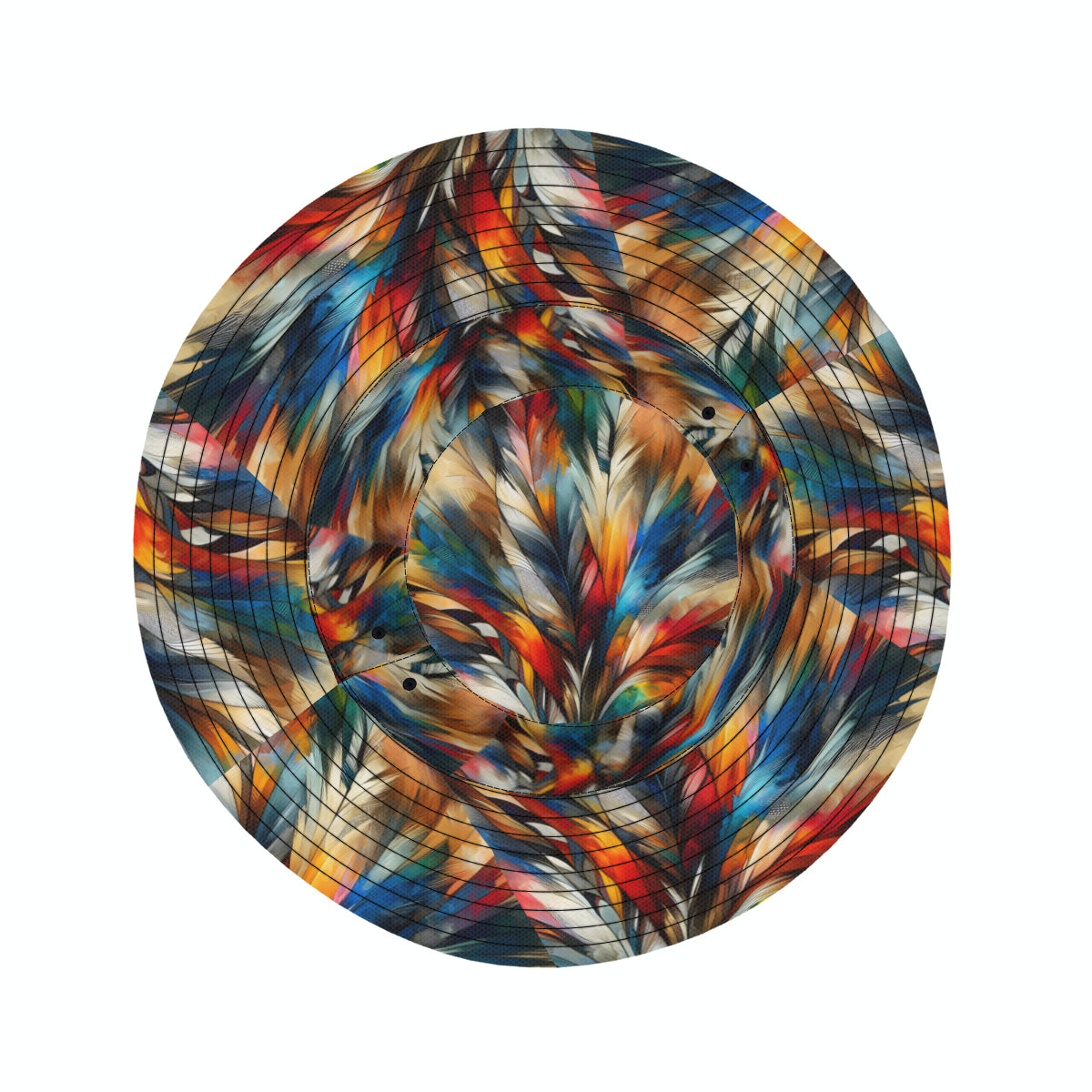 Abstract Feathers Double-Sided Unisex Polyester Bucket Hat