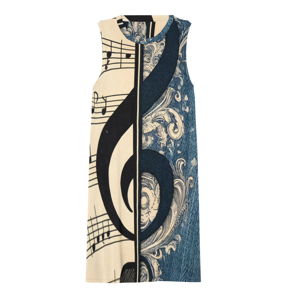 Musical Denim Women's Casual Dress | Polyester
