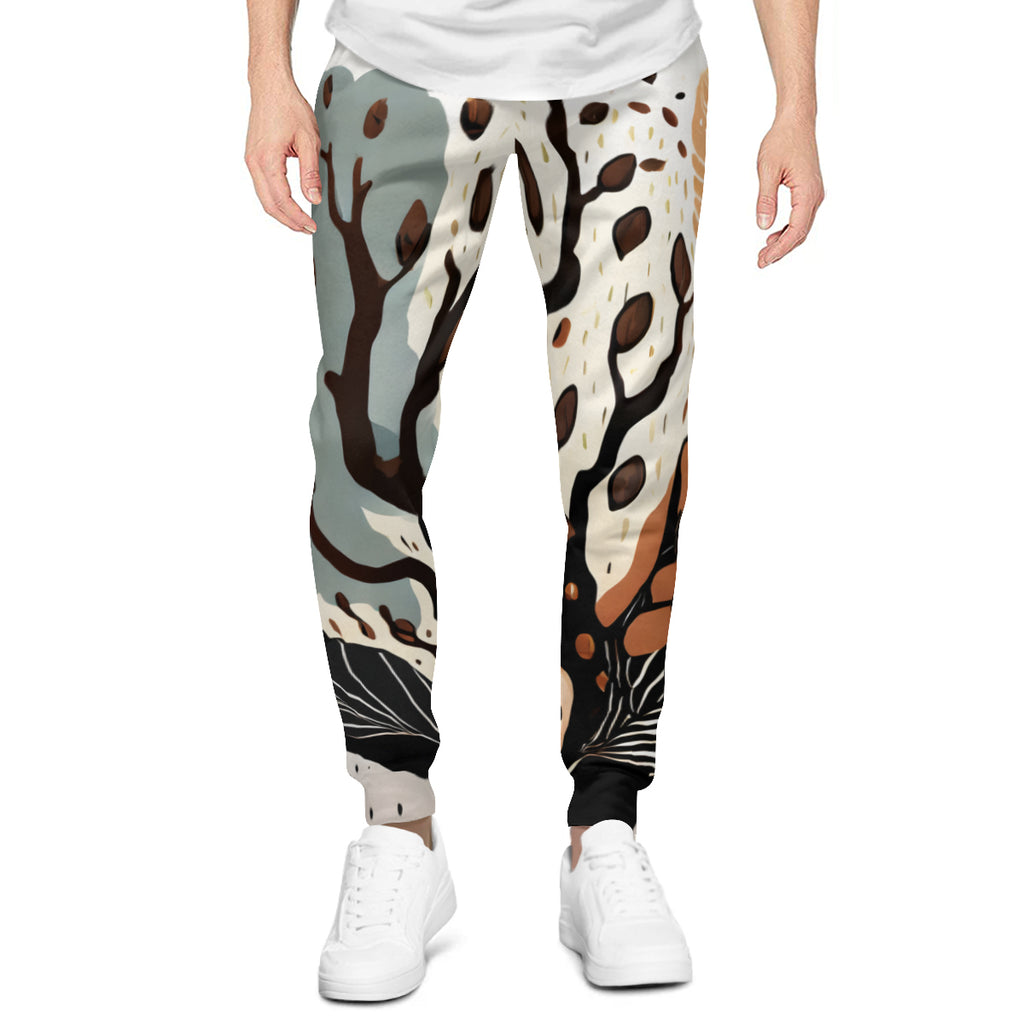 African Tree Pattern Men's Adult Hoodie Set (Double-Layer Hood) | Health Fabric
