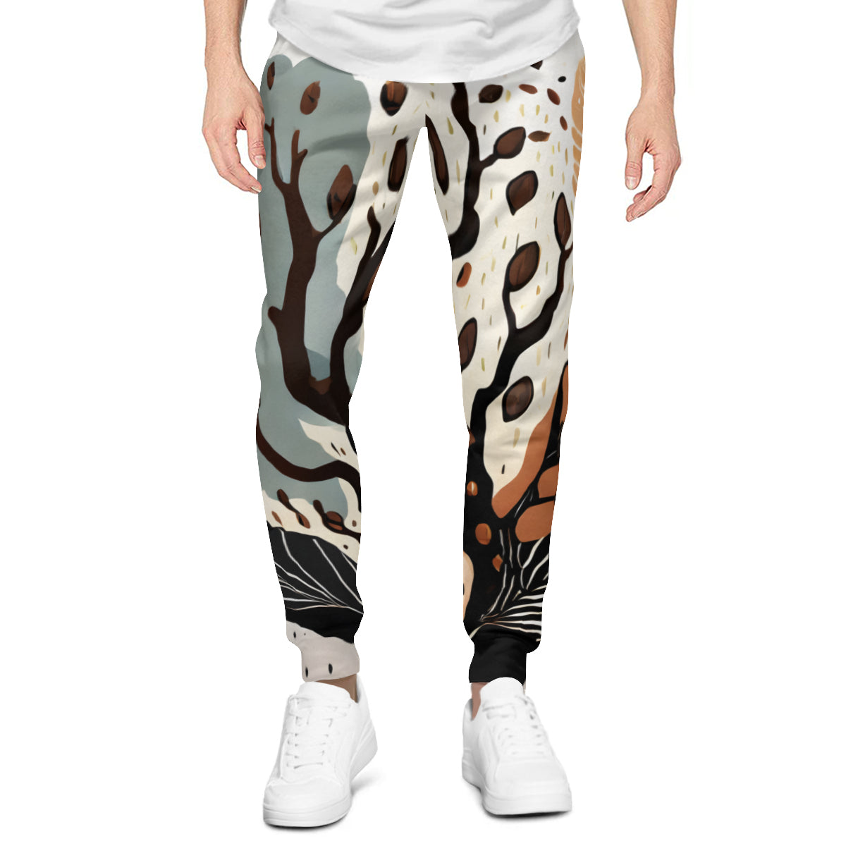 African Tree Pattern Men's Adult Hoodie Set (Double-Layer Hood) | Health Fabric