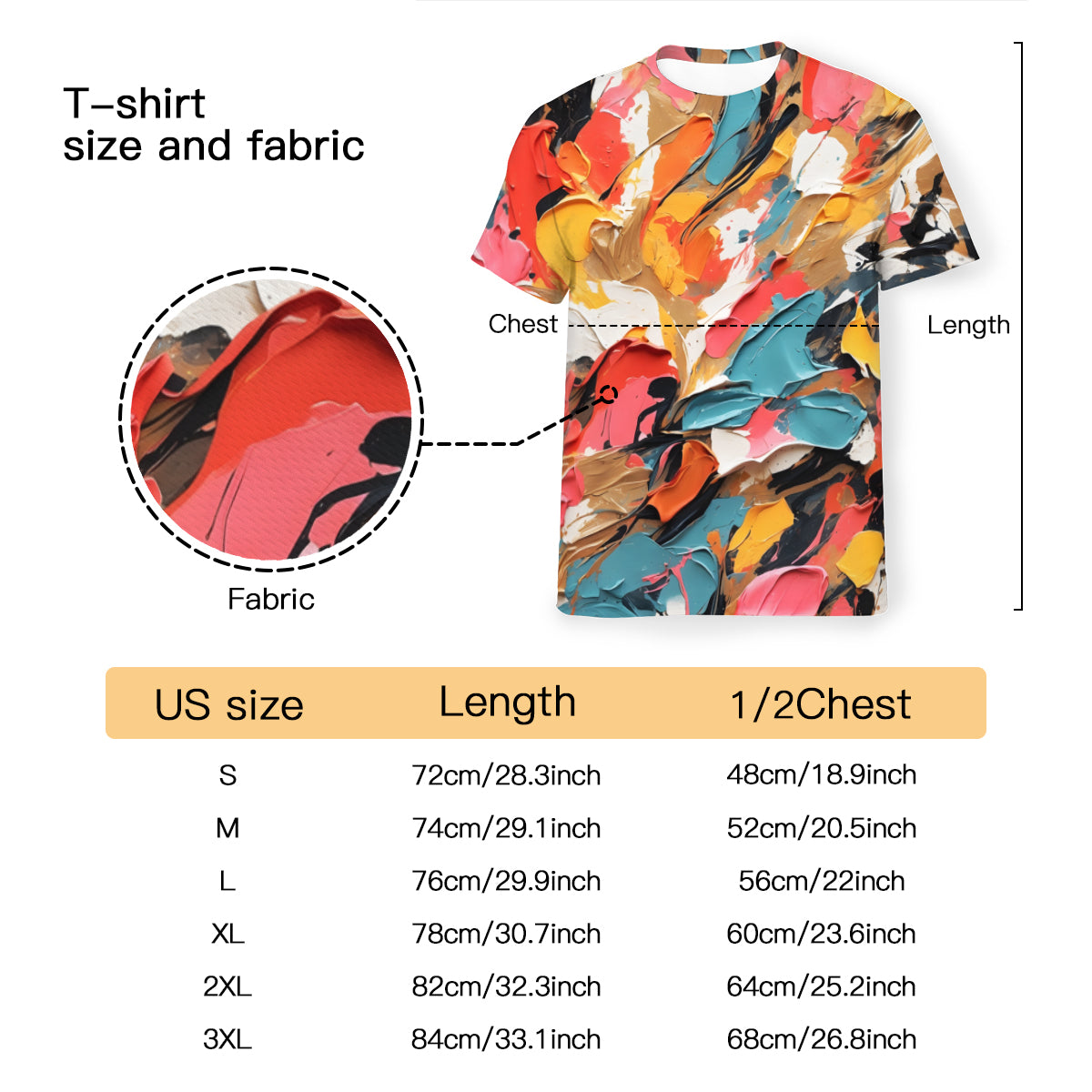 Abstract Design Men's Short-Sleeved Mesh Cloth T-Shirt｜Polyester