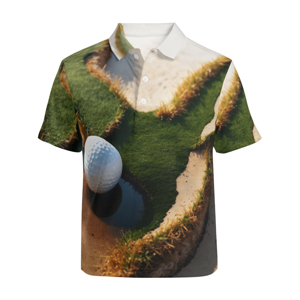 Golf Course Men's Premium European Size POLO Shirt | 95% Polyester+5% Spandex