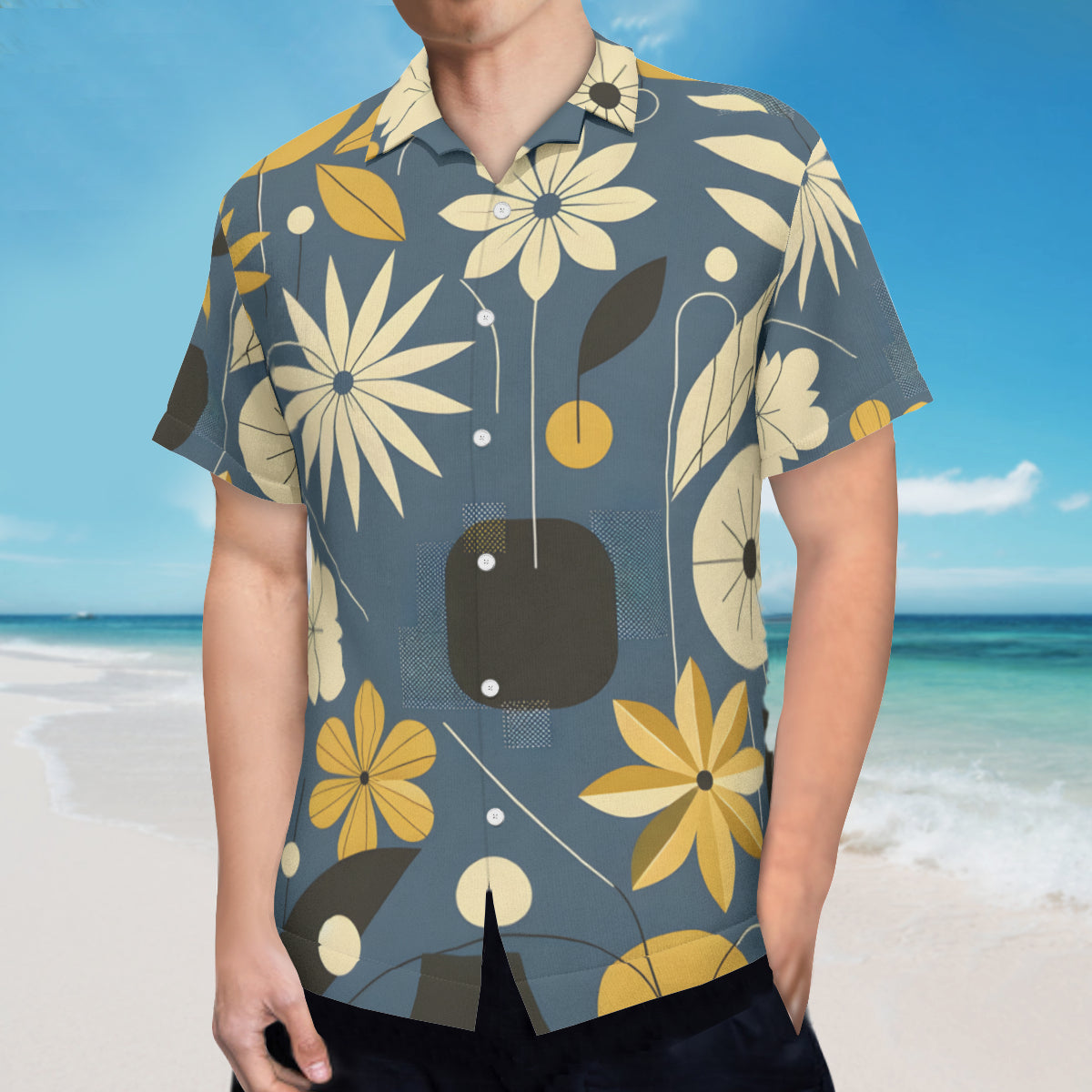 Floral Short Sleeves Men's Shirt