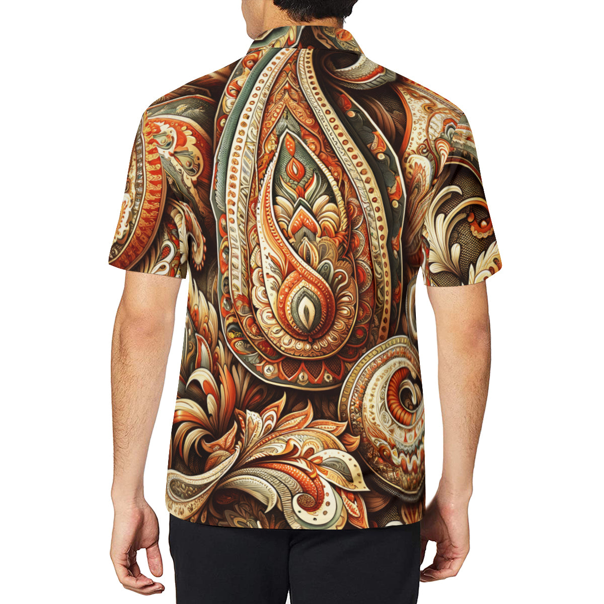 Abstract Men's Premium European Size POLO Shirt | 95% Polyester+5% Spandex