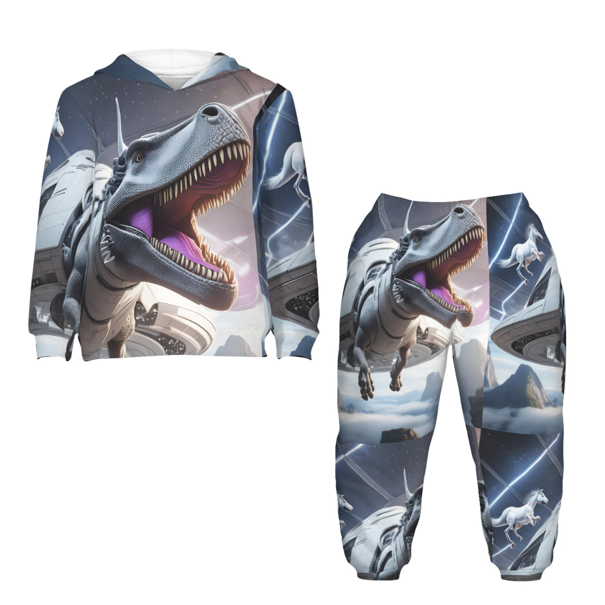 Dinosaur Children's Hoodies Sets｜Polyester