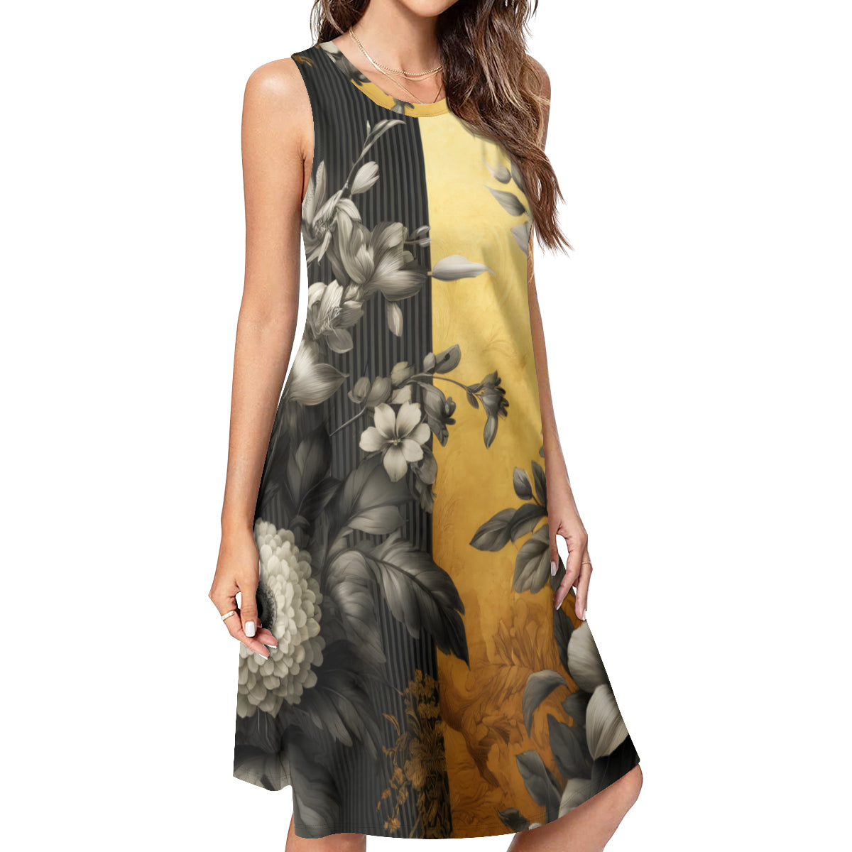 Floral Print Women's Casual Dress | Polyester