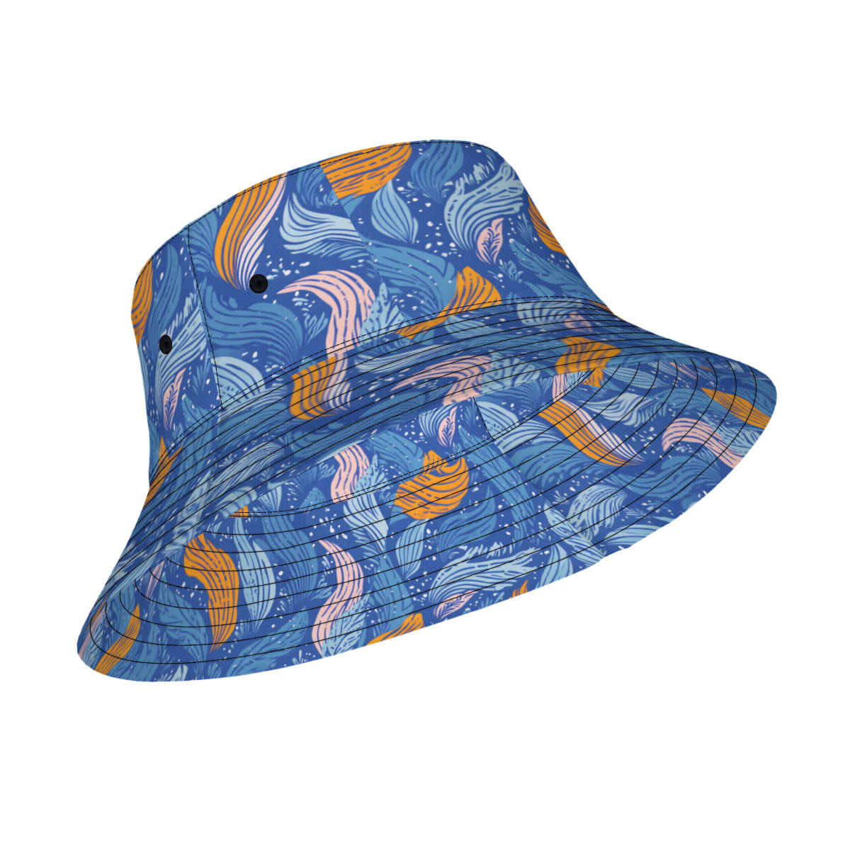 Abstract Denim Double-Sided Unisex Polyester Bucket Hat