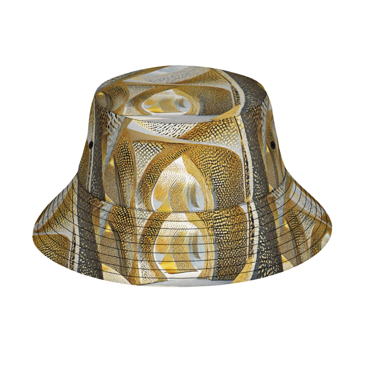 Golden Archtectural Double-Sided Unisex Polyester Bucket Hat