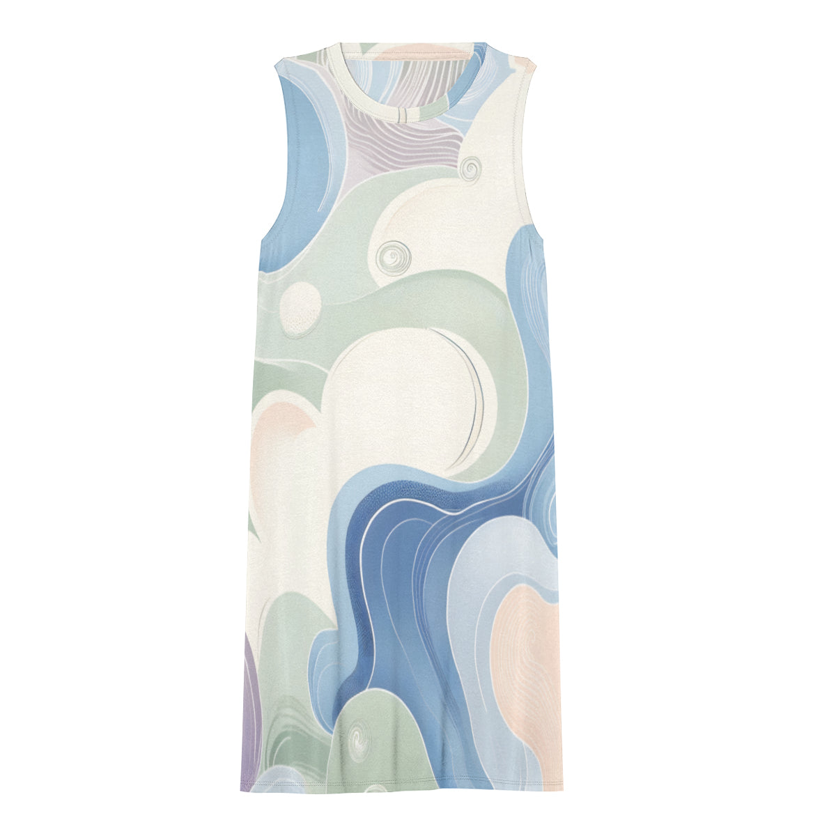 Abstract Minimal Women's Casual Dress | Polyester