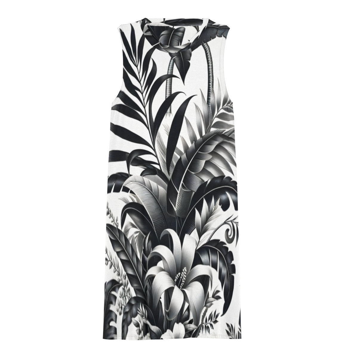 Black And White Design Women's Casual Dress | Polyester