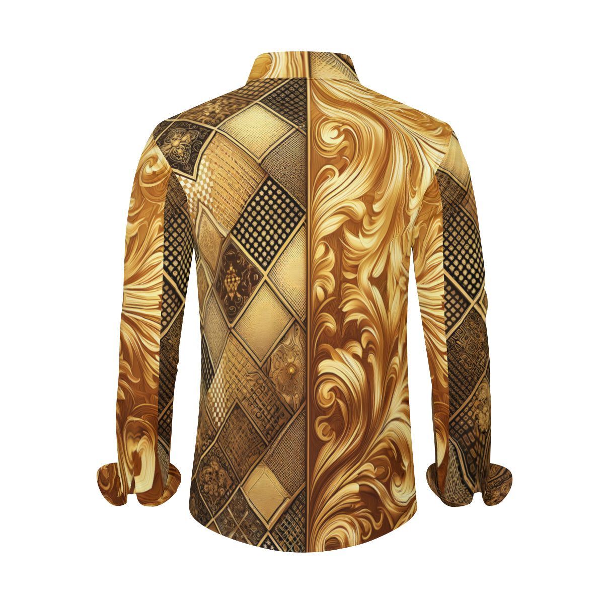 Golden Luxury Long Sleeves Men's Shirt