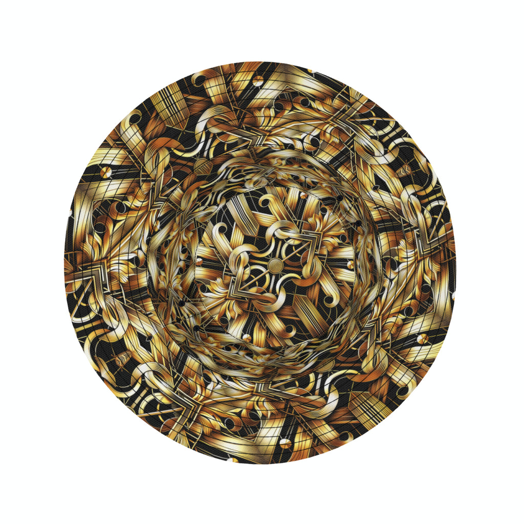 Golden Pineapple Double-Sided Unisex Polyester Bucket Hat
