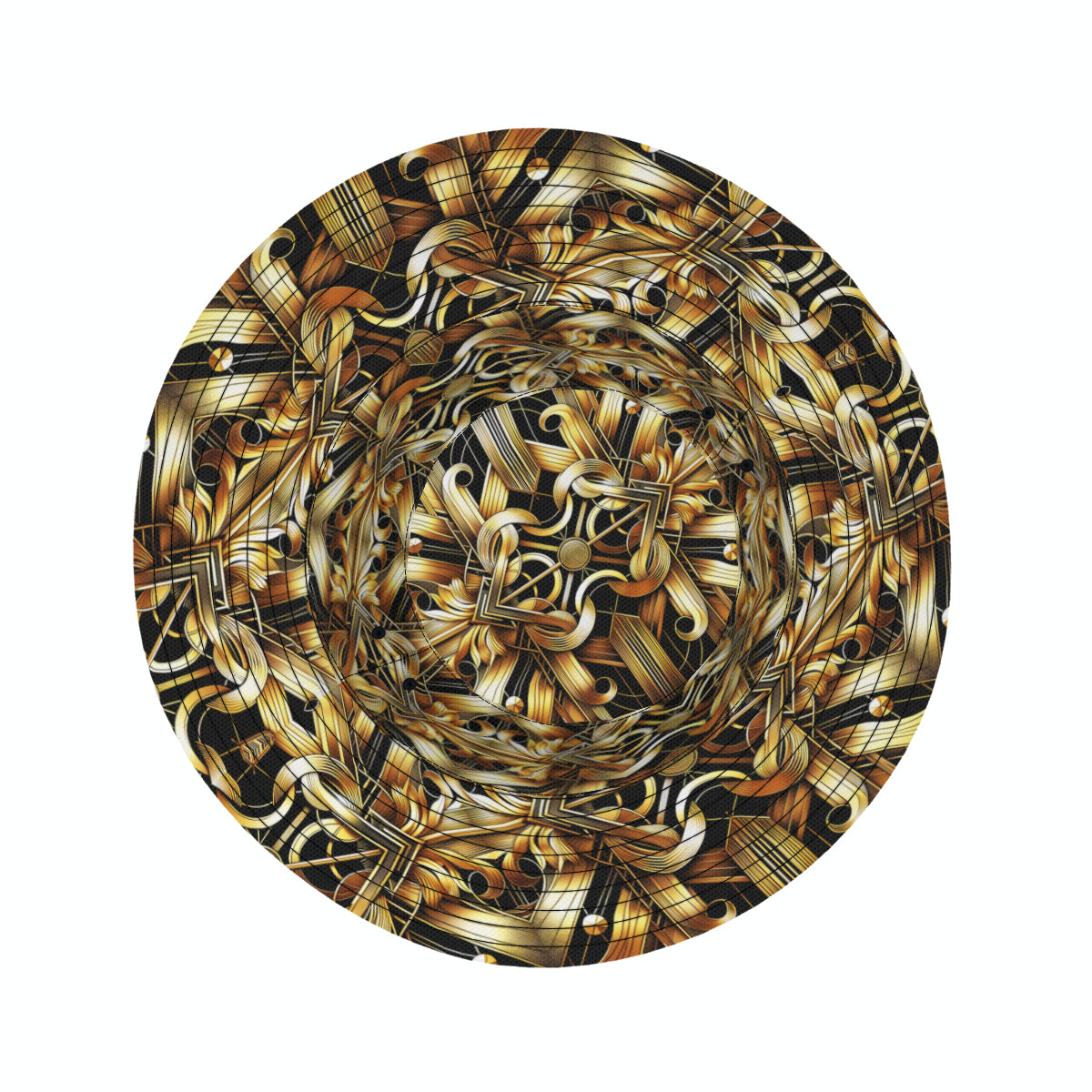 Golden Pineapple Double-Sided Unisex Polyester Bucket Hat