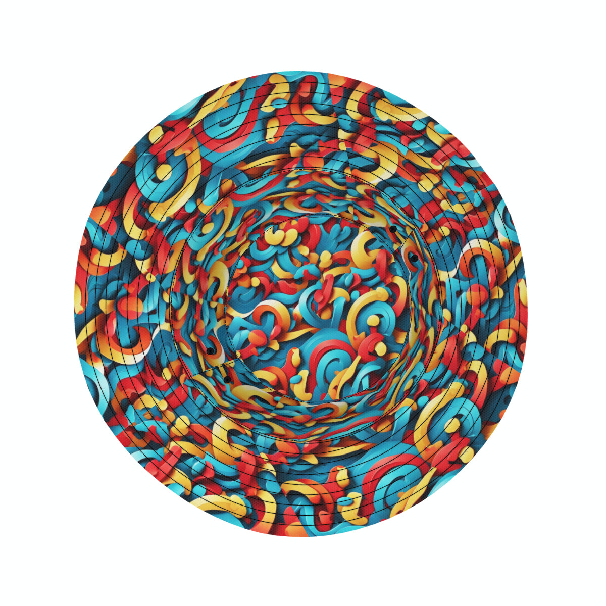 Abstract Double-Sided Unisex Polyester Bucket Hat