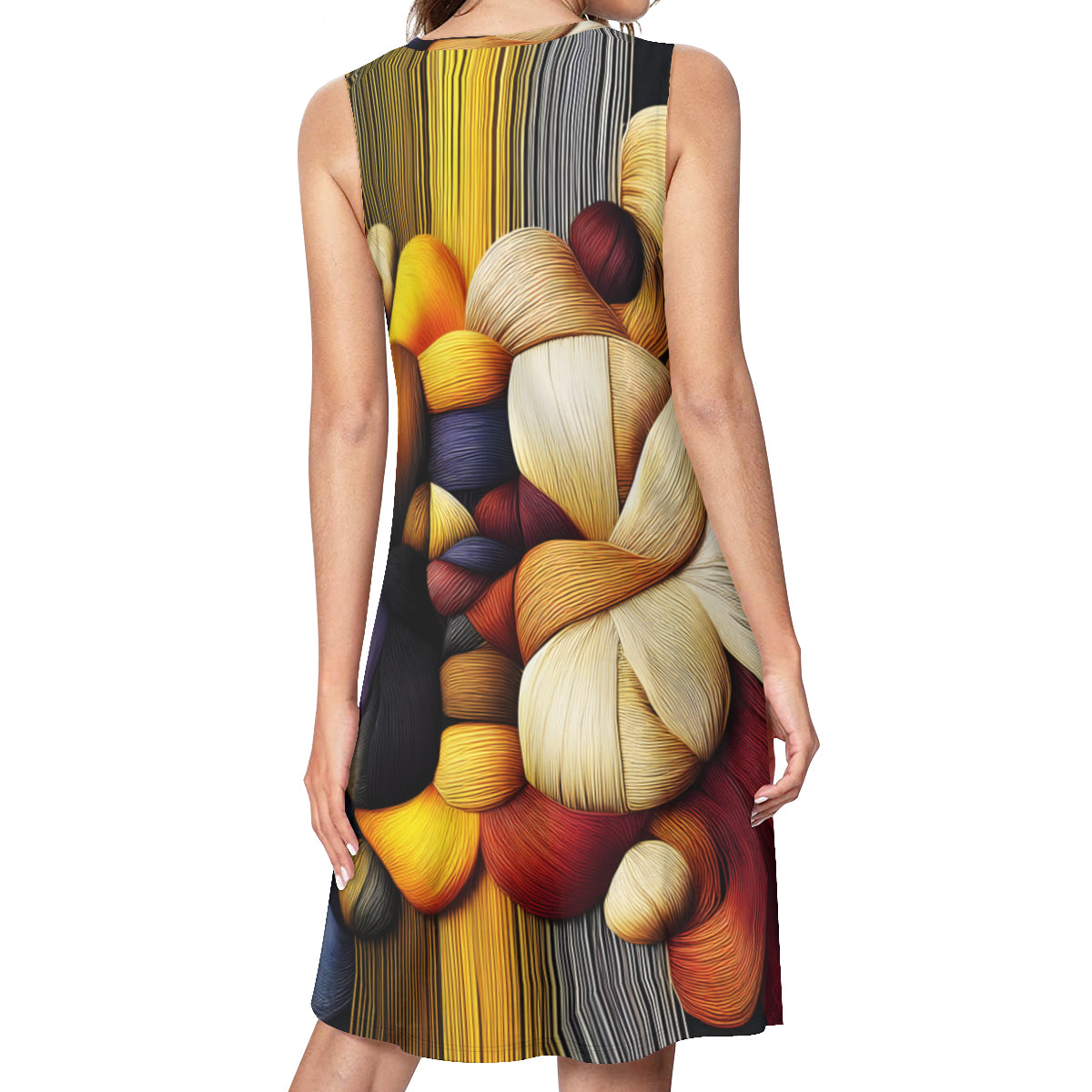 Interwoven Thread Design Women's Casual Dress | Polyester