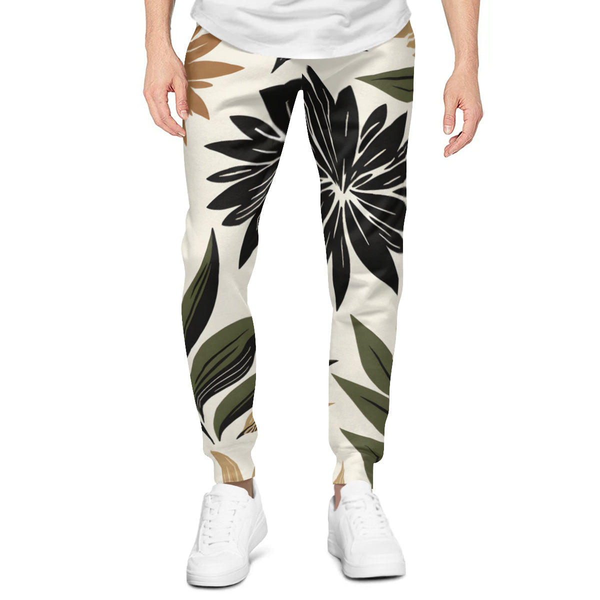 Botanical Leaves Men's Adult Hoodie Set (Double-Layer Hood) | Health Fabric