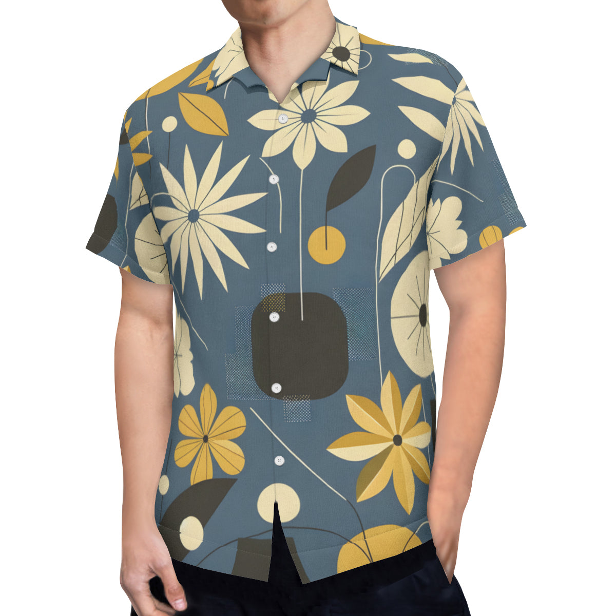 Floral Short Sleeves Men's Shirt