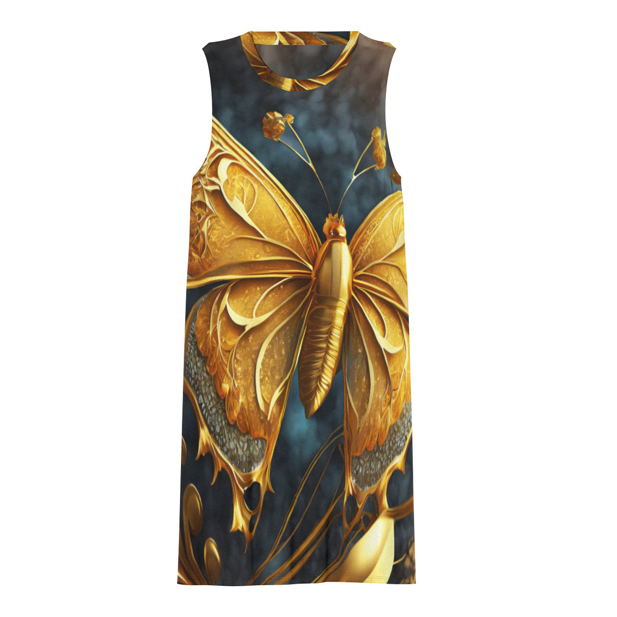 Butterfly Gold Women's Casual Dress | Polyester