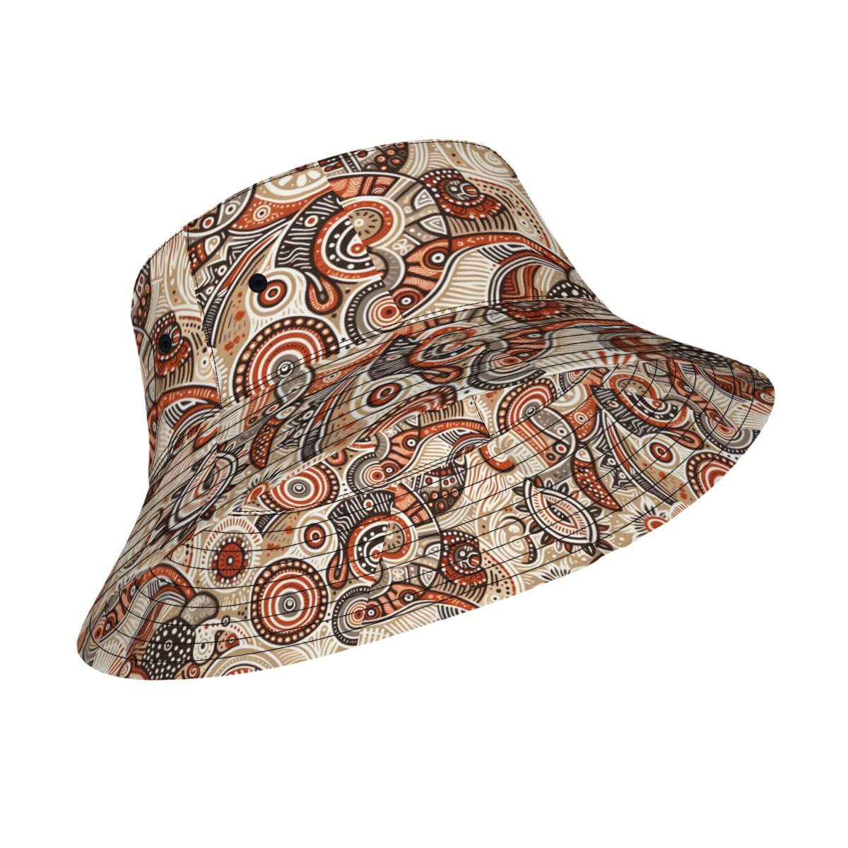 Aboriginal Doodle Pattern Double-Sided Unisex Polyester Bucket Hat