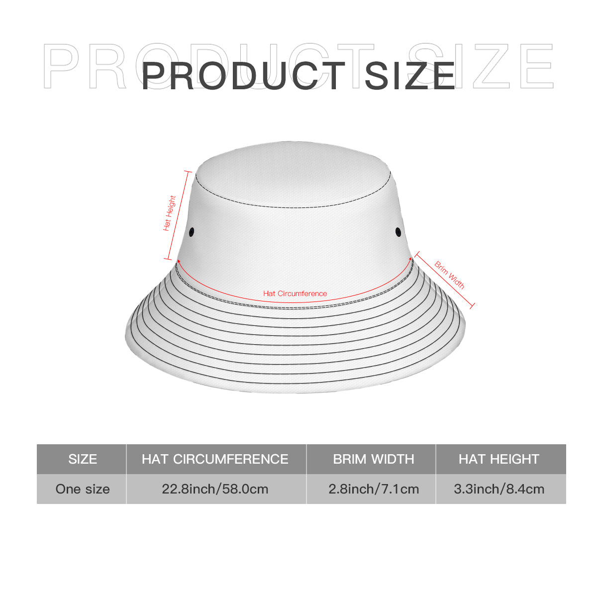 Black And White Double-Sided Unisex Polyester Bucket Hat