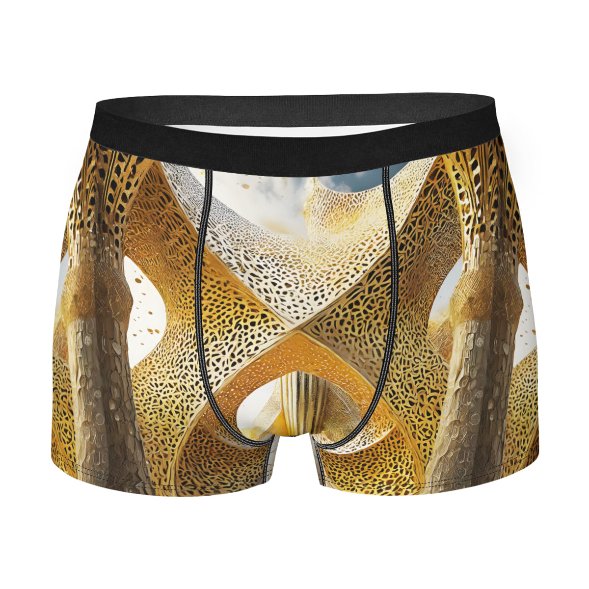 Golden Architechtural Design  Men's Underwear (Multi-Faceted Design)
