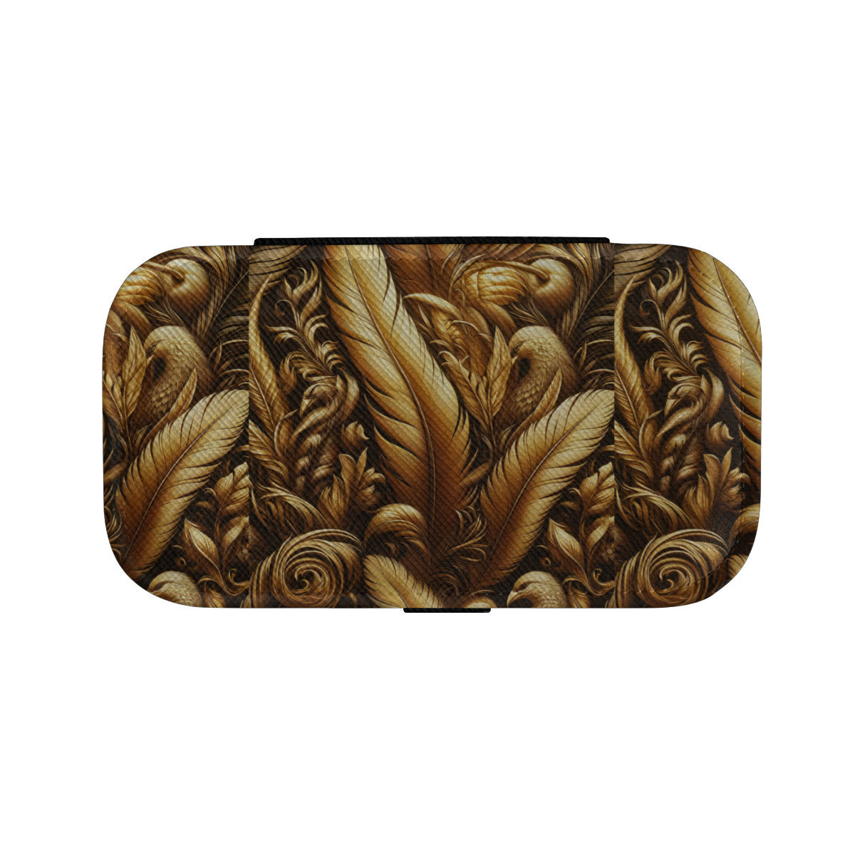 Golden Feathers Elegant Personalized Portable Jewelry Box