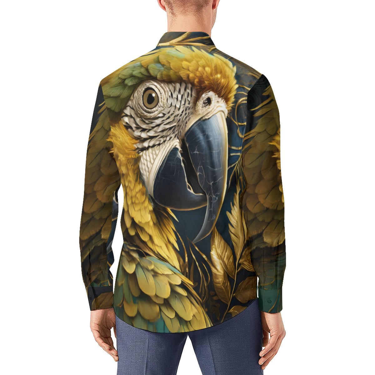 Parrot Men's Classic Long-Sleeved Shirt | Polyester