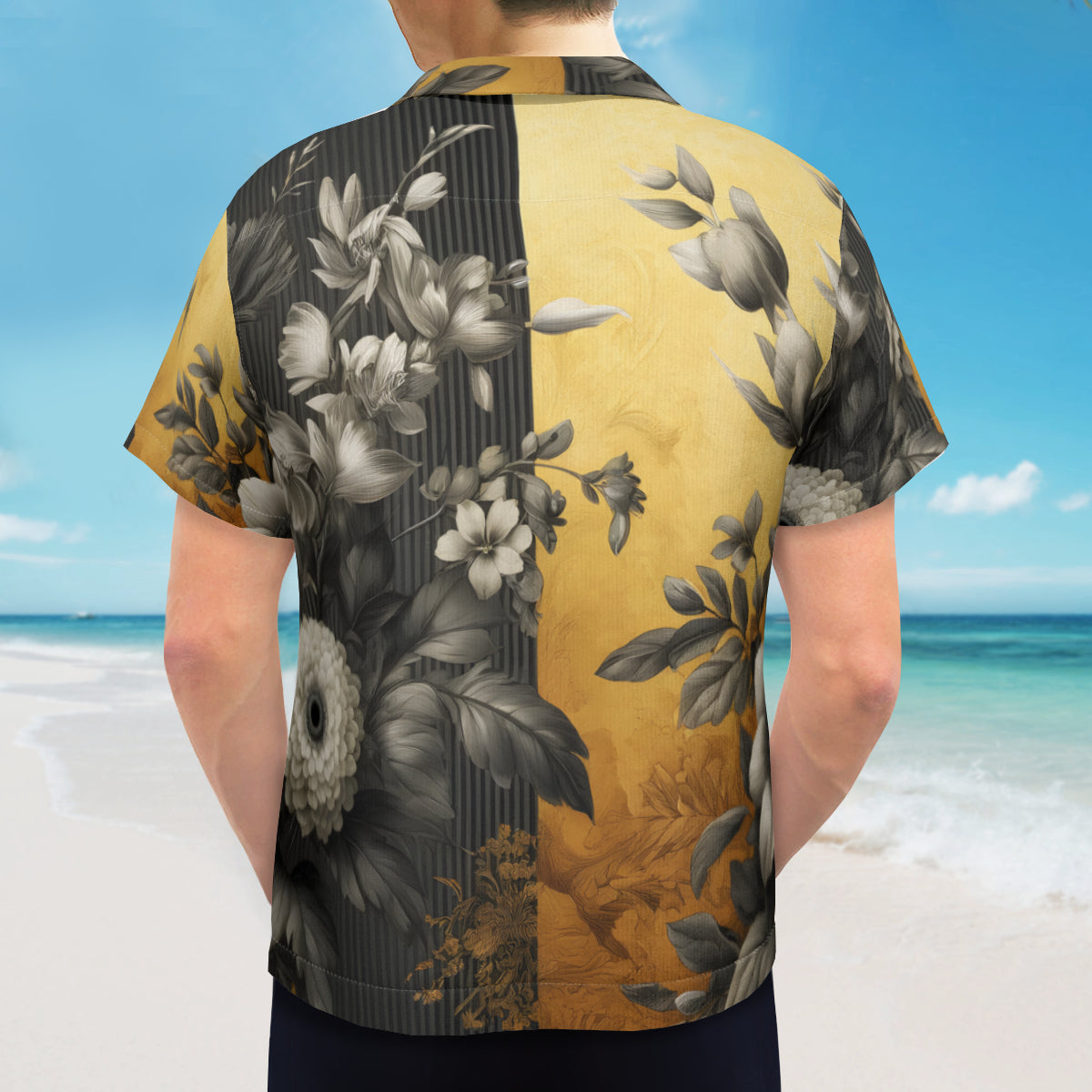 Floral Short Sleeves Men's Shirt