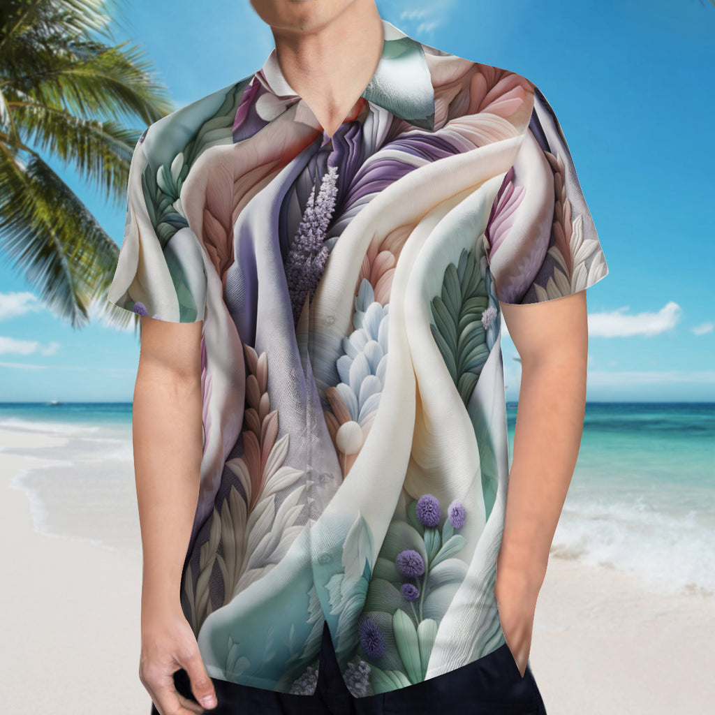 Pastels Design Short Sleeves Men's Shirt