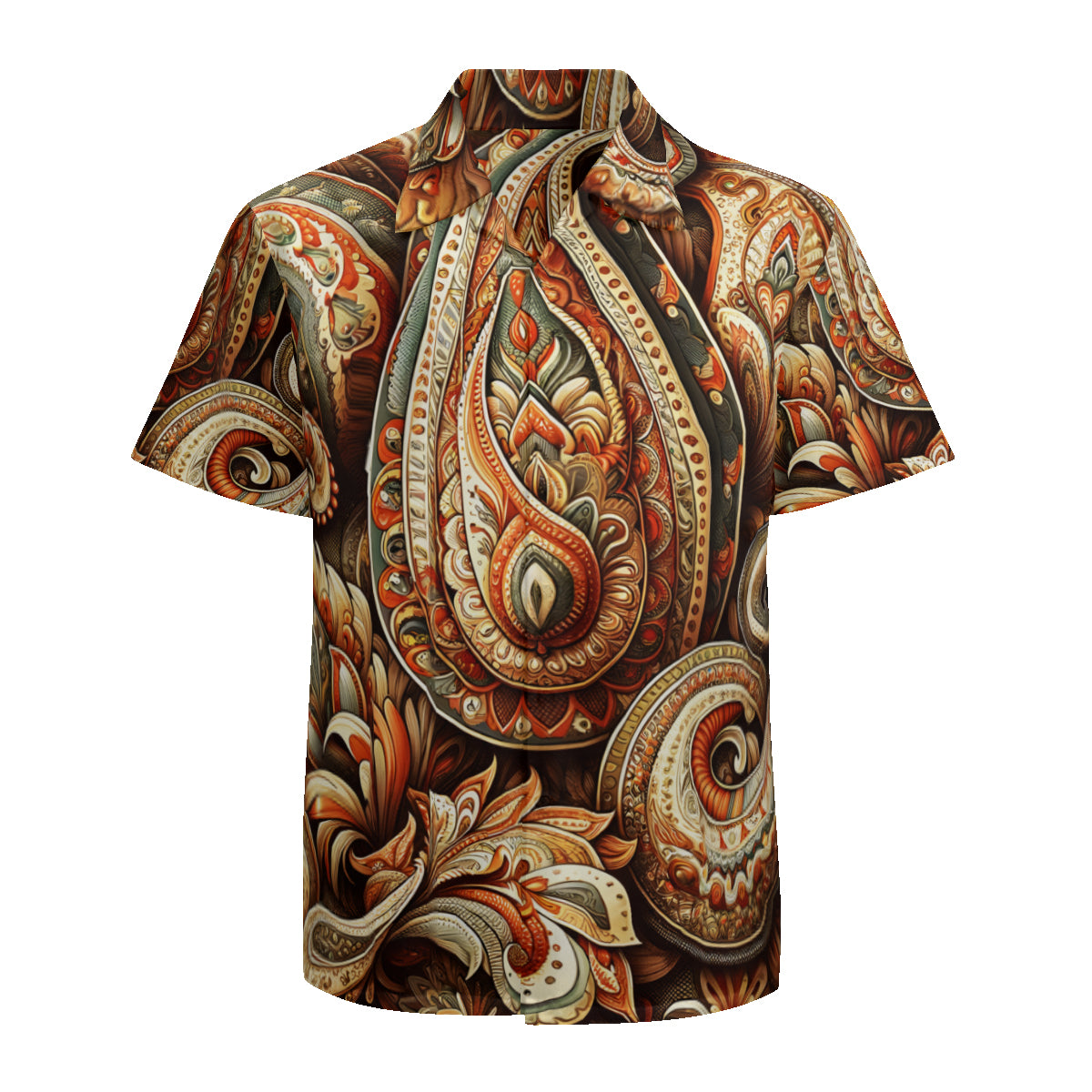 Paisley Pattern Short Sleeves Men's Shirt