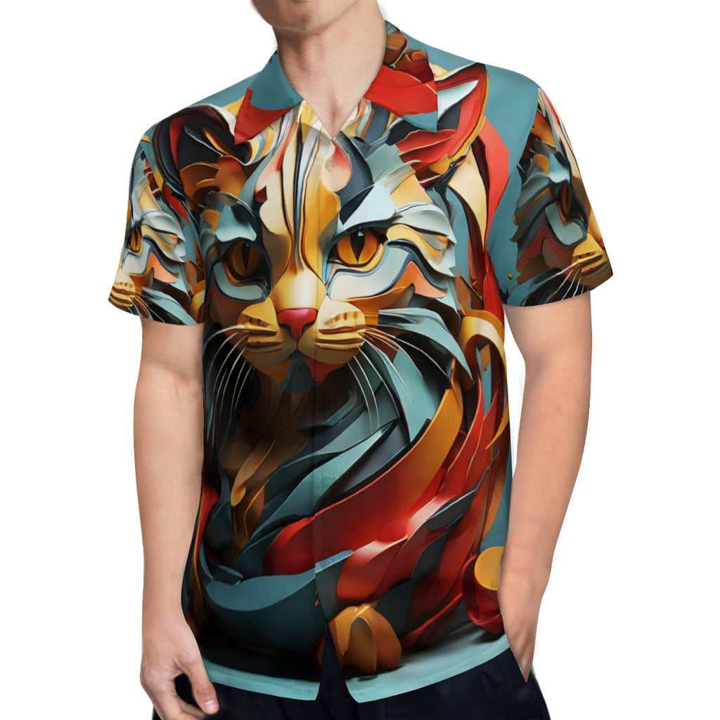 Cat Lovers Short Sleeves Men's Shirt