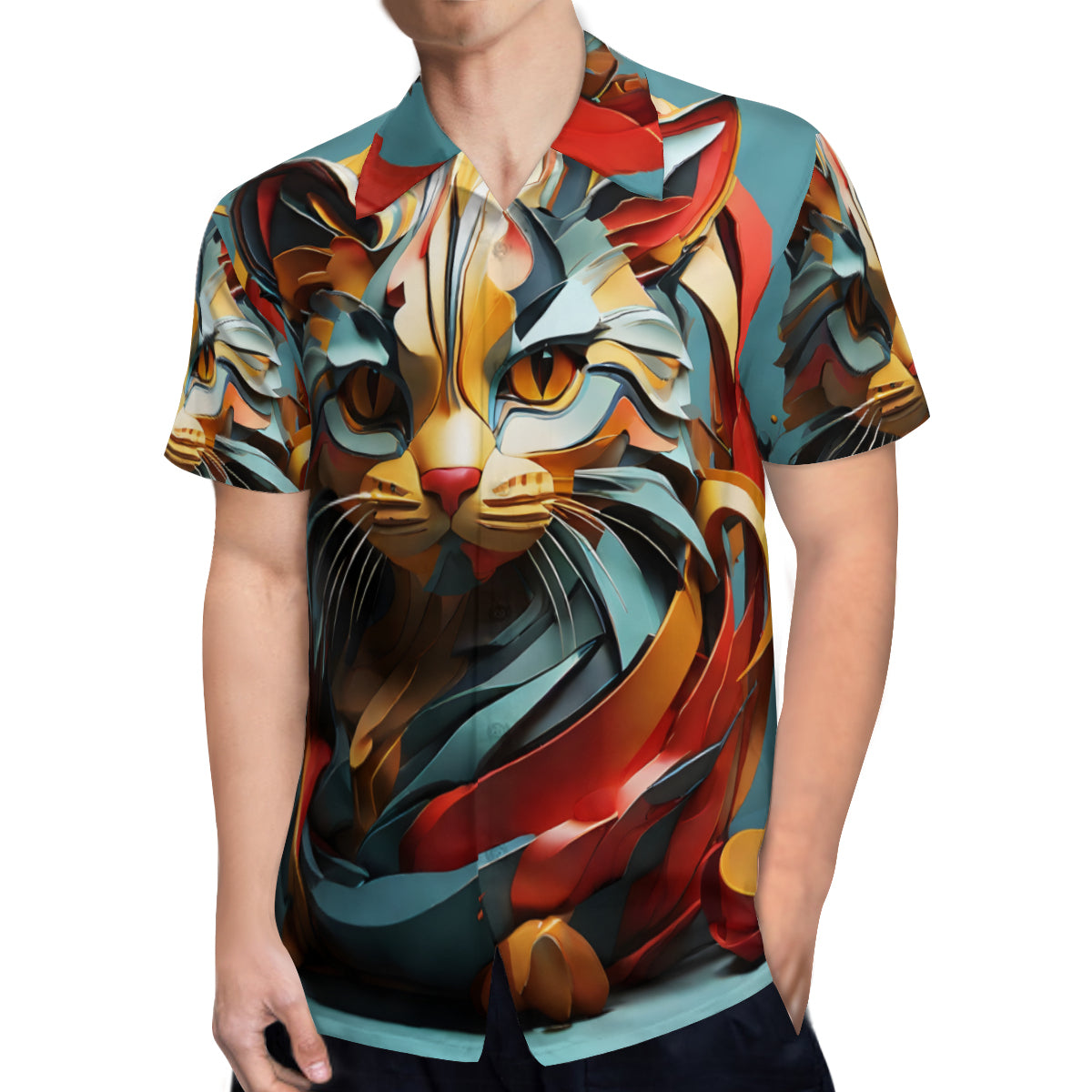 Cat Lovers Short Sleeves Men's Shirt