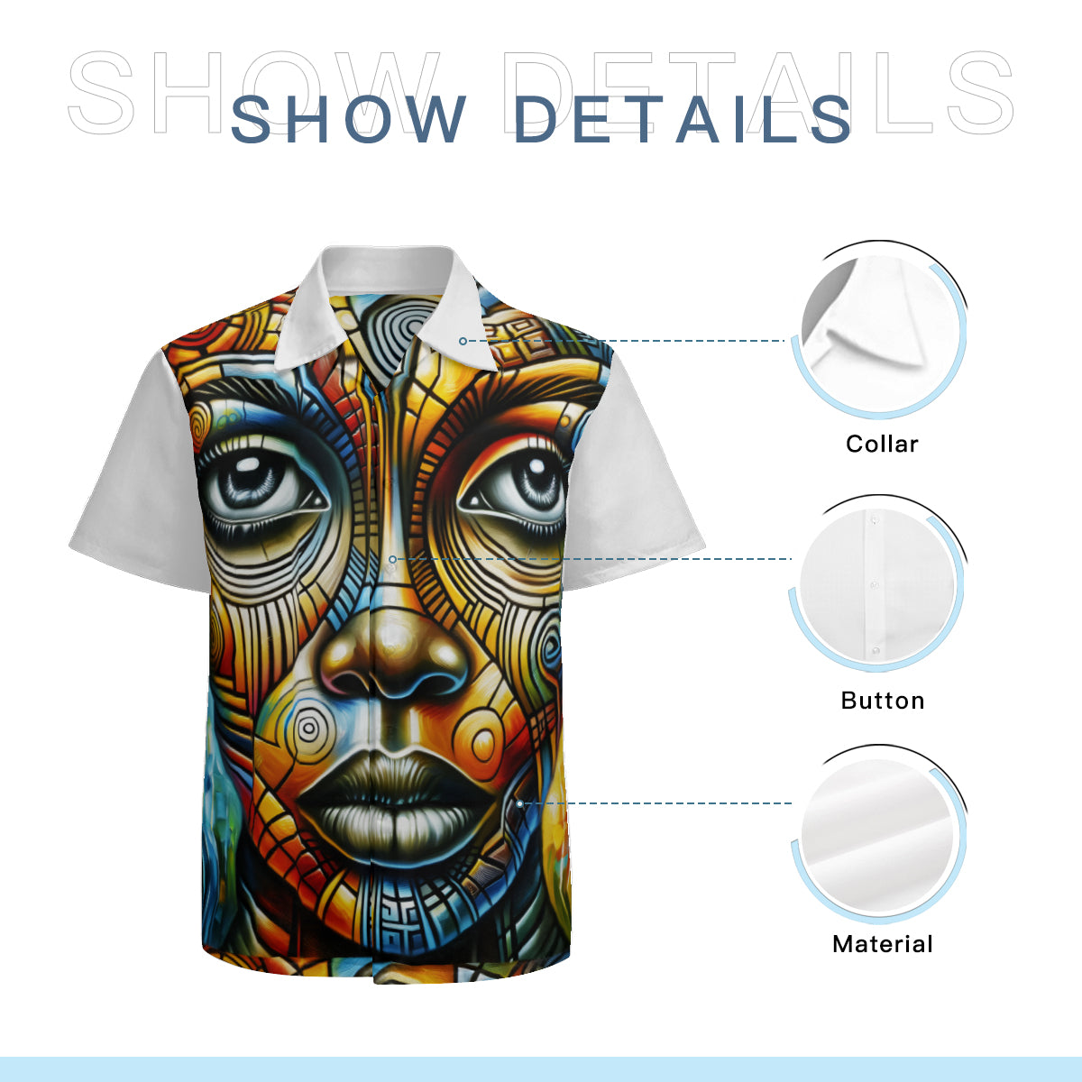 Abstract Afrocentric Short Sleeves Men's Shirt